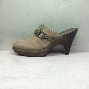 Cole Haan Tan Suede Mules